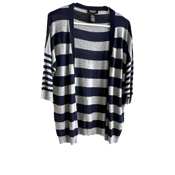 Striped Open Cardigan Sweater - Picture 1 of 3